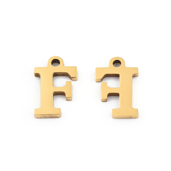 PandaHall 201 Stainless Steel Charms, Alphabet, Letter.F, 9x5.5x1mm, Hole: 1mm 201 Stainless Steel Letter F
PandaHall 201 Stainless Steel Charms, Alphabet, Letter.F, 9x5.5x1mm, Hole: 1mm 201 Stainless Steel Letter F