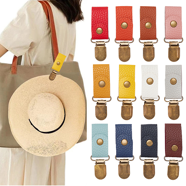 PandaHall WADORN 12Pcs 12 Colors Alloy Hat Clips, with PU Leather, for Scarf Hat Travel Luggage Outdoor Accessory, Mixed Color, 83mm..., Multicolor
PandaHall WADORN 12Pcs 12 Colors Alloy Hat Clips, with PU Leather, for Scarf Hat Travel Luggage Outdoor Accessory, Mixed Color, 83mm..., Multicolor