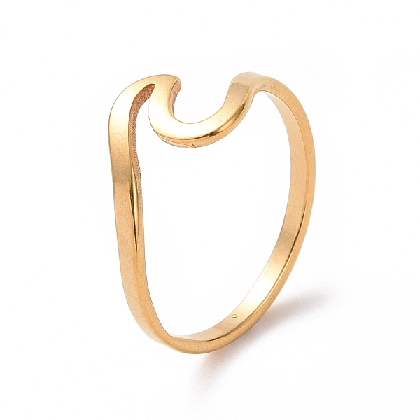 PandaHall Ion Plating(IP) 201 Stainless Steel Wave Finger Ring for Women, Golden, US Size 6 1/2(16.9mm) 201 Stainless Steel
PandaHall Ion Plating(IP) 201 Stainless Steel Wave Finger Ring for Women, Golden, US Size 6 1/2(16.9mm) 201 Stainless Steel