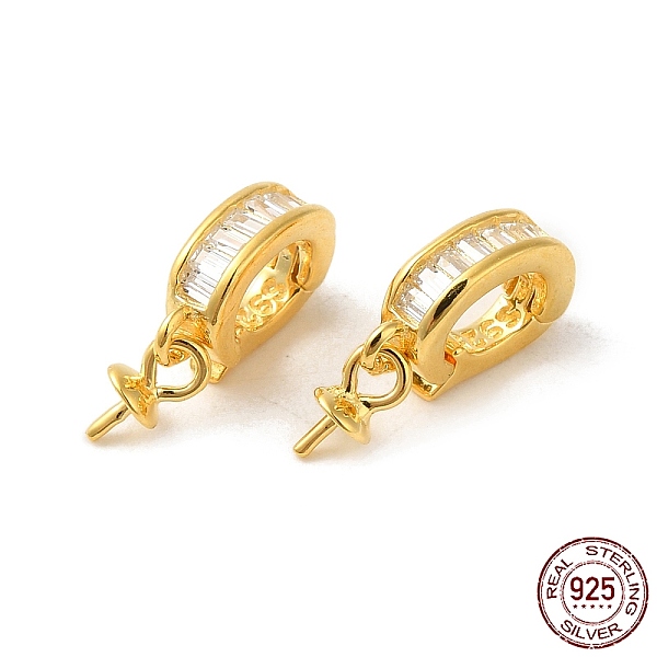 PandaHall 925 Sterling Silver Micro Pave Cubic Zirconia Cup Peg Bails, for Half Drilled Beads, Oval Shape, with S925 Stamp, Real 18K Gold...
PandaHall 925 Sterling Silver Micro Pave Cubic Zirconia Cup Peg Bails, for Half Drilled Beads, Oval Shape, with S925 Stamp, Real 18K Gold...