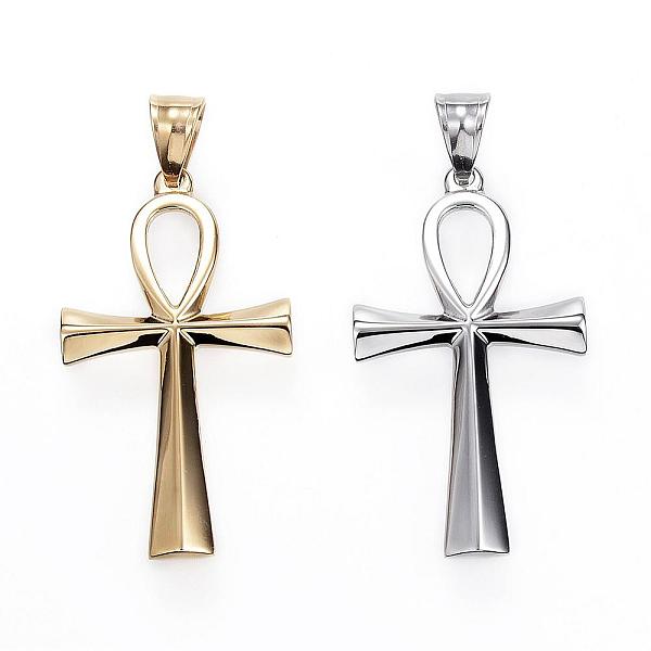 PandaHall 304 Stainless Steel Pendants, Ankh Cross, Mixed Color, 44.5x25x2.5mm, Hole: 5x8.5mm 304 Stainless Steel Cross
PandaHall 304 Stainless Steel Pendants, Ankh Cross, Mixed Color, 44.5x25x2.5mm, Hole: 5x8.5mm 304 Stainless Steel Cross