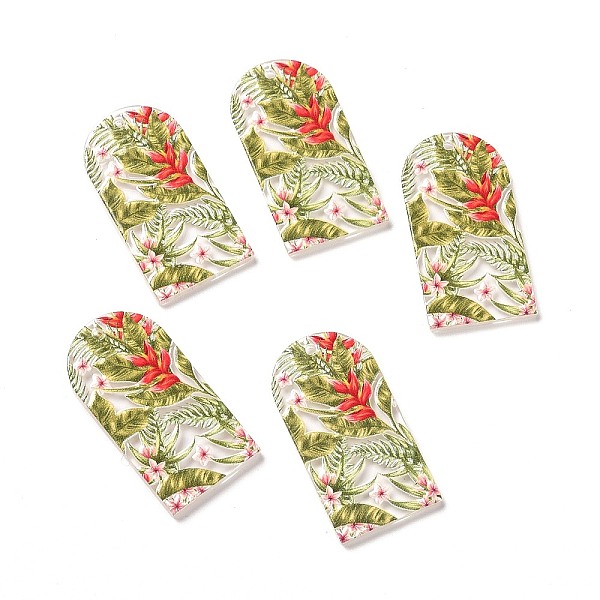 PandaHall Printed Transparent Acrylic Pendants, Arch with Leaf Pattern, Olive Drab, 39.5x20.5x2mm, Hole: 2mm Acrylic Arch
PandaHall Printed Transparent Acrylic Pendants, Arch with Leaf Pattern, Olive Drab, 39.5x20.5x2mm, Hole: 2mm Acrylic Arch