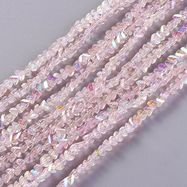 PandaHall Electroplate Glass Beads Strands, AB Color Plated, Triangle, Pink, 2.2~3x3~4.7x2~3mm, Hole: 0.7mm, about 171~181pcs/strand, 12.4...
PandaHall Electroplate Glass Beads Strands, AB Color Plated, Triangle, Pink, 2.2~3x3~4.7x2~3mm, Hole: 0.7mm, about 171~181pcs/strand, 12.4...