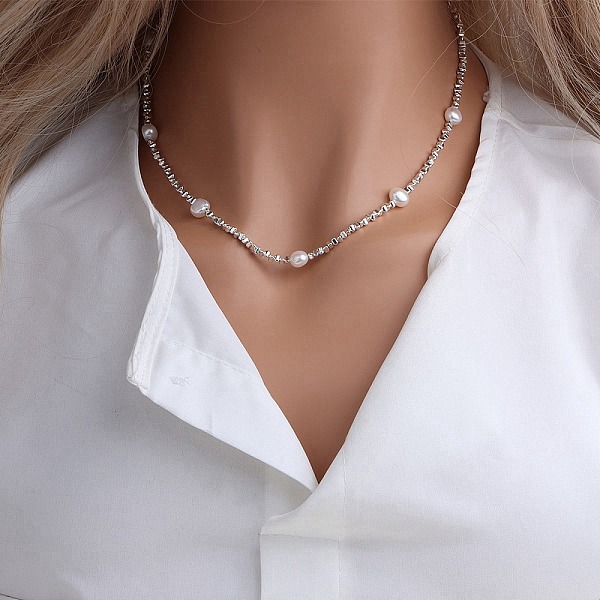 PandaHall Natural Freshwater Pearl Necklaces, Silver, 8.27~19.69 inch(21~50cm) Pearl
PandaHall Natural Freshwater Pearl Necklaces, Silver, 8.27~19.69 inch(21~50cm) Pearl