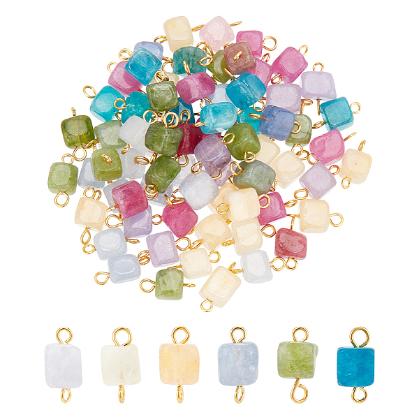 PandaHall DICOSMETIC Natural Dolomite Connector Charms, with Golden Tone Brass Double Loops, Dyed, Square, Mixed Color, 14x7~7.5x6.5~7.5mm..., Multicolor
PandaHall DICOSMETIC Natural Dolomite Connector Charms, with Golden Tone Brass Double Loops, Dyed, Square, Mixed Color, 14x7~7.5x6.5~7.5mm..., Multicolor