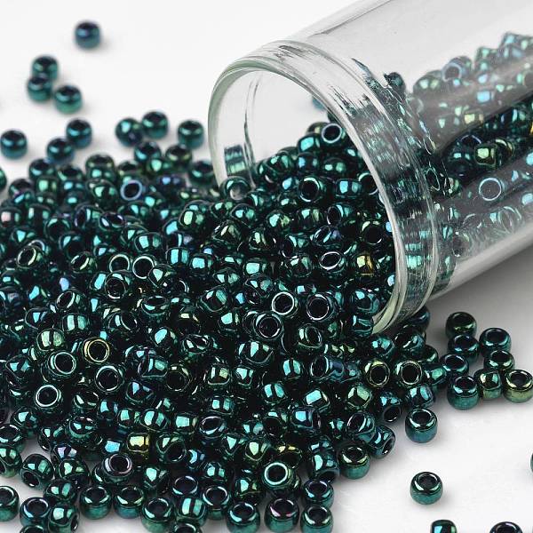 PandaHall TOHO Round Seed Beads, Japanese Seed Beads, (506) High Metallic June Bug, 8/0, 3mm, Hole: 1mm, about 222pcs/10g Glass Green
PandaHall TOHO Round Seed Beads, Japanese Seed Beads, (506) High Metallic June Bug, 8/0, 3mm, Hole: 1mm, about 222pcs/10g Glass Green