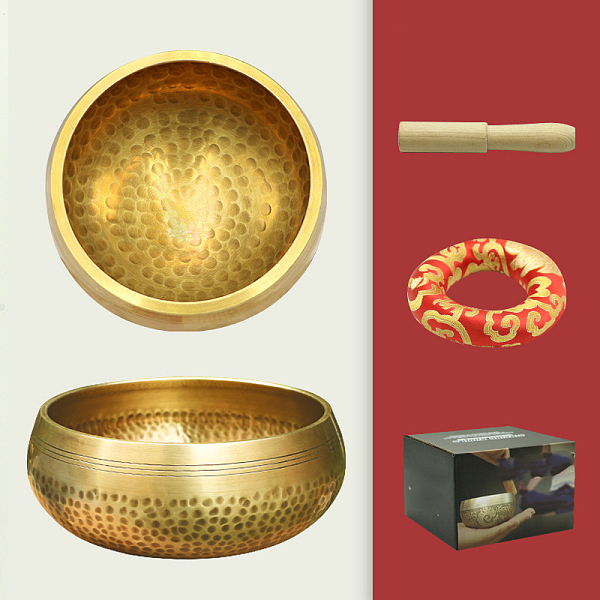 PandaHall Tibetan Brass Singing Bowl & Wood Striker & Random Color Cloth Mat Set, Nepal Buddha Meditation Sound Bowl, Yoga Sound Bowls, for...
PandaHall Tibetan Brass Singing Bowl & Wood Striker & Random Color Cloth Mat Set, Nepal Buddha Meditation Sound Bowl, Yoga Sound Bowls, for...