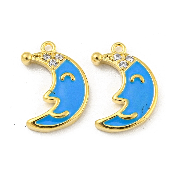 PandaHall Brass Micro Pave Cubic Zirconia Pendants, with Enamel, Moon, Real 18K Gold Plated, 14.5x10x2.5mm, Hole: 1mm Brass+Cubic...
PandaHall Brass Micro Pave Cubic Zirconia Pendants, with Enamel, Moon, Real 18K Gold Plated, 14.5x10x2.5mm, Hole: 1mm Brass+Cubic...