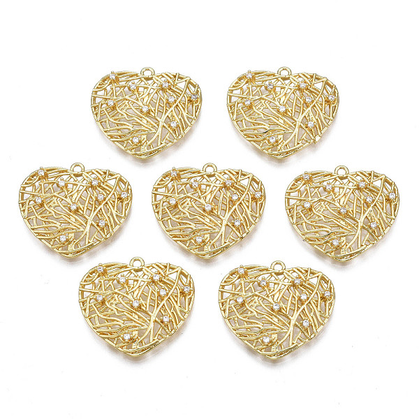 PandaHall Brass Micro Pave Clear Cubic Zirconia Pendants, Nickel Free, Heart, Real 18K Gold Plated, 19.5x21x3.5mm, Hole: 1.2mm Brass+Cubic...
PandaHall Brass Micro Pave Clear Cubic Zirconia Pendants, Nickel Free, Heart, Real 18K Gold Plated, 19.5x21x3.5mm, Hole: 1.2mm Brass+Cubic...