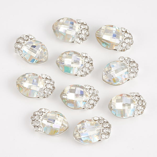 PandaHall Alloy Rhinestone Cabochons, Nail Art Decoration Accessories, Oval, Silver Color Plated, Crystal AB, 12x8x4mm Alloy+Rhinestone Oval..., Clear
PandaHall Alloy Rhinestone Cabochons, Nail Art Decoration Accessories, Oval, Silver Color Plated, Crystal AB, 12x8x4mm Alloy+Rhinestone Oval..., Clear