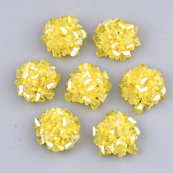 PandaHall Glass Beads Cabochons, with Seed Beads and Iron Sieve Findings, Light Gold, Yellow, 20~23x11~14mm Glass Others Yellow
PandaHall Glass Beads Cabochons, with Seed Beads and Iron Sieve Findings, Light Gold, Yellow, 20~23x11~14mm Glass Others Yellow