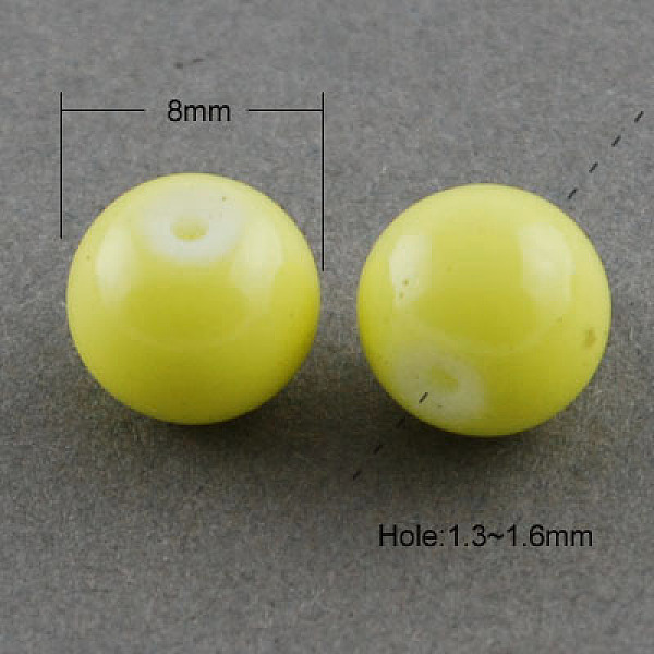 PandaHall Painted Glass Bead Strands, Baking Paint, Round, Champagne Yellow, 8mm, Hole: 1.3~1.6mm, about 100pcs/strand, 31.4 inch Glass...
PandaHall Painted Glass Bead Strands, Baking Paint, Round, Champagne Yellow, 8mm, Hole: 1.3~1.6mm, about 100pcs/strand, 31.4 inch Glass...
