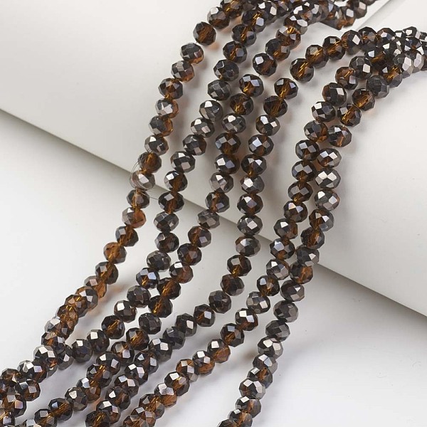 PandaHall Electroplate Transparent Glass Beads Strands, Half Black Plated, Faceted, Rondelle, Sienna, 6x5mm, Hole: 1mm, about..., Brown
PandaHall Electroplate Transparent Glass Beads Strands, Half Black Plated, Faceted, Rondelle, Sienna, 6x5mm, Hole: 1mm, about..., Brown