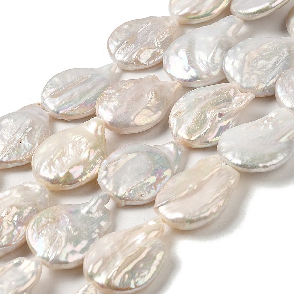 PandaHall Natural Keshi Pearl Beads Strands, Baroque Pearls, Cultured Freshwater Pearl, Teardrop, Old Lace, 24~28x19~21x5~8mm, Hole: 0.6mm...
PandaHall Natural Keshi Pearl Beads Strands, Baroque Pearls, Cultured Freshwater Pearl, Teardrop, Old Lace, 24~28x19~21x5~8mm, Hole: 0.6mm...