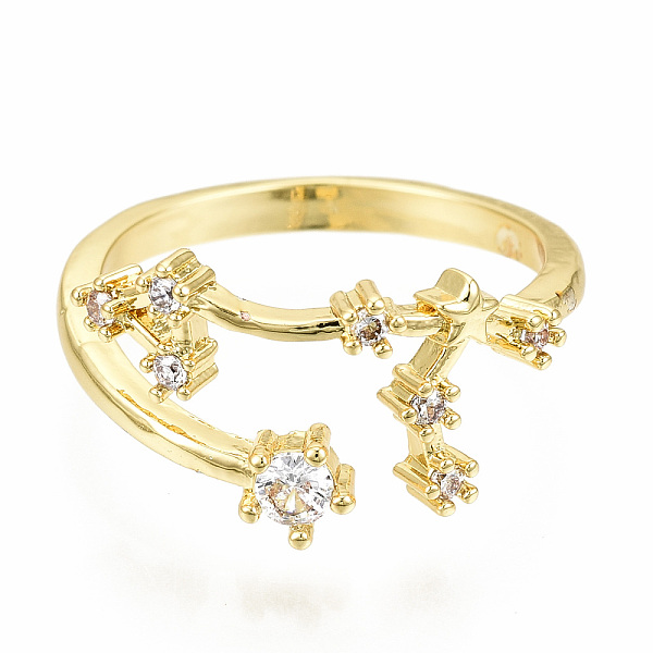 PandaHall Brass Micro Pave Clear Cubic Zirconia Cuff Rings, Open Rings, Nickel Free, 12 Constellation/Zodiac Sign, Real 16K Gold Plated...
PandaHall Brass Micro Pave Clear Cubic Zirconia Cuff Rings, Open Rings, Nickel Free, 12 Constellation/Zodiac Sign, Real 16K Gold Plated...