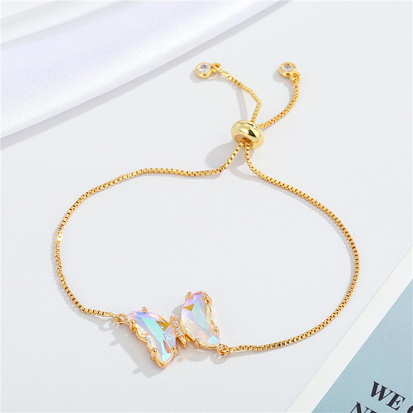PandaHall European Jewelry Simple and Elegant Crystal Butterfly Bracelet Adjustable Bracelet for Women, Clear AB, 0.1cm Alloy White
PandaHall European Jewelry Simple and Elegant Crystal Butterfly Bracelet Adjustable Bracelet for Women, Clear AB, 0.1cm Alloy White