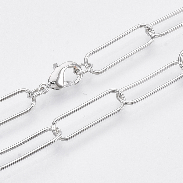PandaHall Brass Round Oval Paperclip Chain Necklace Making, with Lobster Claw Clasps, Platinum, 24.4 inch(62cm), Link: 20x6.5x1mm Brass
PandaHall Brass Round Oval Paperclip Chain Necklace Making, with Lobster Claw Clasps, Platinum, 24.4 inch(62cm), Link: 20x6.5x1mm Brass
