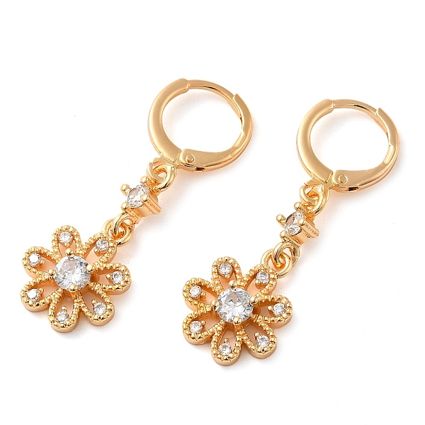 PandaHall Rack Plating Golden Brass Dangle Leverback Earrings, with Cubic Zirconia, Flower, Clear, 36x12mm Cubic Zirconia Flower Clear
PandaHall Rack Plating Golden Brass Dangle Leverback Earrings, with Cubic Zirconia, Flower, Clear, 36x12mm Cubic Zirconia Flower Clear