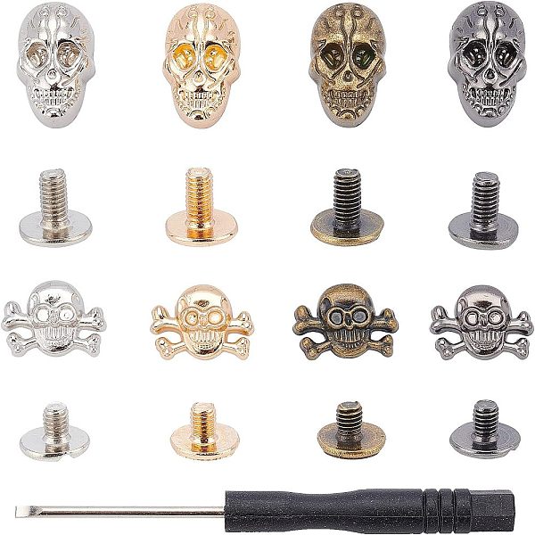PandaHall Olycraft Alloy Studs Rivets, Screw Back, Skull Head, Iron Screwdriver, with Plastic Handle, Lead Free & Cadmium Free, Mixed Color..., Black
PandaHall Olycraft Alloy Studs Rivets, Screw Back, Skull Head, Iron Screwdriver, with Plastic Handle, Lead Free & Cadmium Free, Mixed Color..., Black