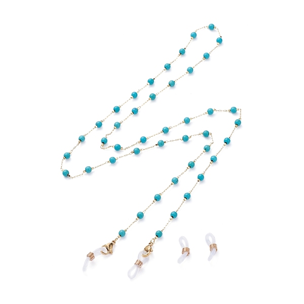 PandaHall Eyeglasses Chains, Neck Strap for Eyeglasses, with Round Synthetic Turquoise Beads, Brass Cable Chains, 304 Stainless Steel...
PandaHall Eyeglasses Chains, Neck Strap for Eyeglasses, with Round Synthetic Turquoise Beads, Brass Cable Chains, 304 Stainless Steel...