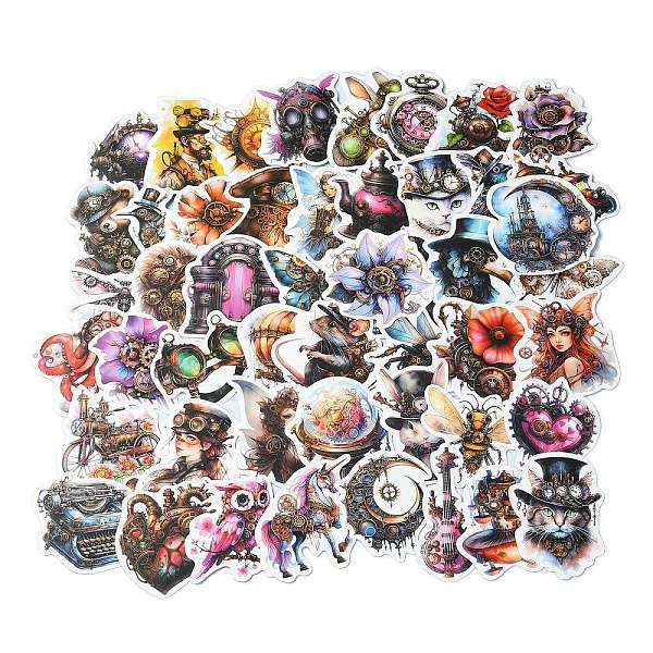 PandaHall 50Pcs Vintage Steampunk PVC Waterproof Stickers, Self-adhesive Decals, for Suitcase, Skateboard, Refrigerator, Helmet, Mobile..., Multicolor
PandaHall 50Pcs Vintage Steampunk PVC Waterproof Stickers, Self-adhesive Decals, for Suitcase, Skateboard, Refrigerator, Helmet, Mobile..., Multicolor