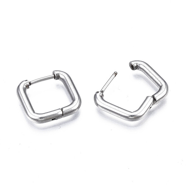 PandaHall 304 Stainless Steel Square Hoop Earrings, Hinged Earrings for Women, Stainless Steel Color, 15x15x2.5mm, Pin: 0.7mm 304 Stainless...
PandaHall 304 Stainless Steel Square Hoop Earrings, Hinged Earrings for Women, Stainless Steel Color, 15x15x2.5mm, Pin: 0.7mm 304 Stainless...