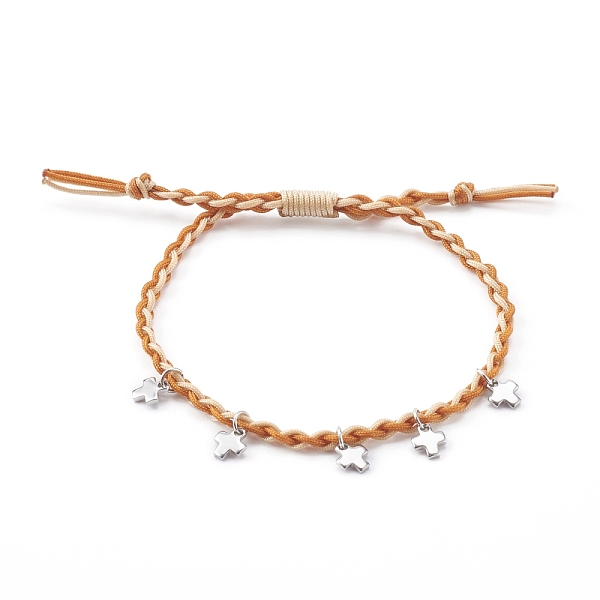 PandaHall Adjustable Nylon Thread Braided Bead Bracelets, with 304 Stainless Steel Cross Charms, Stainless Steel Color, BurlyWood, Inner..., Orange
PandaHall Adjustable Nylon Thread Braided Bead Bracelets, with 304 Stainless Steel Cross Charms, Stainless Steel Color, BurlyWood, Inner..., Orange