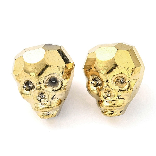 PandaHall Electroplate Glass Bead, Metallic, Faceted, Skull, Gold, 16x13x14~14.5mm, Hole: 1.6mm Glass Skull Gold
PandaHall Electroplate Glass Bead, Metallic, Faceted, Skull, Gold, 16x13x14~14.5mm, Hole: 1.6mm Glass Skull Gold