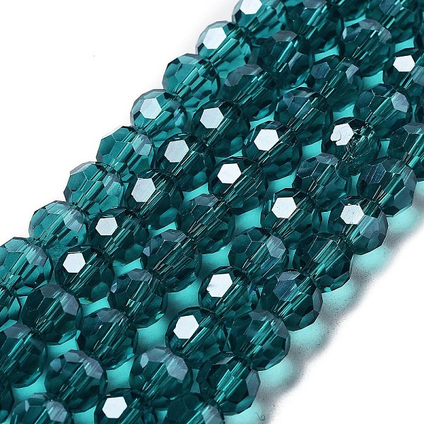 PandaHall Electroplate Transparent Glass Beads Strands, Faceted(32 Facets), Round, Pearl Luster Plated, Teal, 8mm, Hole: 1mm, about..., Cyan
PandaHall Electroplate Transparent Glass Beads Strands, Faceted(32 Facets), Round, Pearl Luster Plated, Teal, 8mm, Hole: 1mm, about..., Cyan