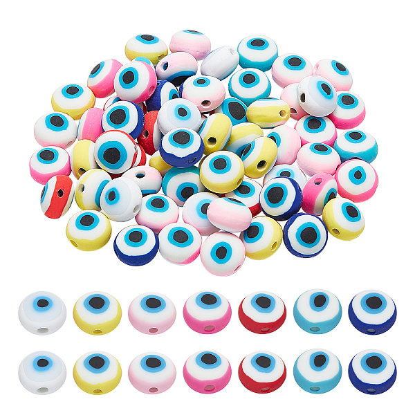 PandaHall ARRICRAFT Handmade Polymer Clay Beads Strands, for DIY Jewelry Crafts Supplies, Flat Round with Evil Eye, Deep Sky Blue, 12x8~9mm...
PandaHall ARRICRAFT Handmade Polymer Clay Beads Strands, for DIY Jewelry Crafts Supplies, Flat Round with Evil Eye, Deep Sky Blue, 12x8~9mm...