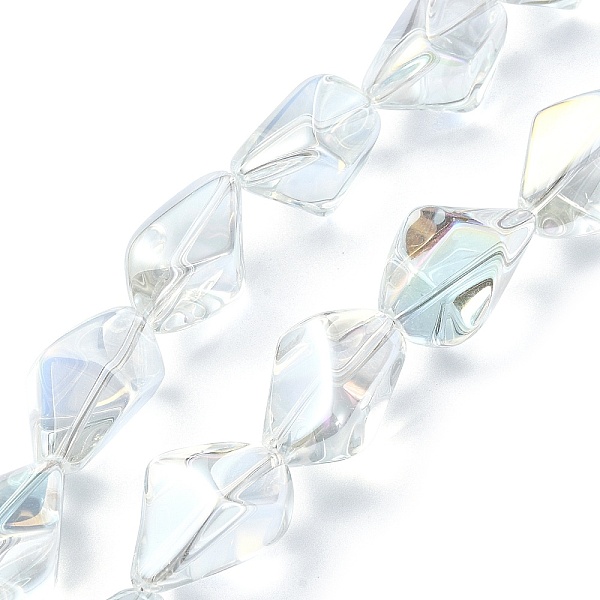 PandaHall AB Color Plated Electroplate Transparent Glass Beads Strands, Nuggets, Clear AB, 22x12.5x15mm, Hole: 1.4mm, about 30pcs/strand..., White
PandaHall AB Color Plated Electroplate Transparent Glass Beads Strands, Nuggets, Clear AB, 22x12.5x15mm, Hole: 1.4mm, about 30pcs/strand..., White