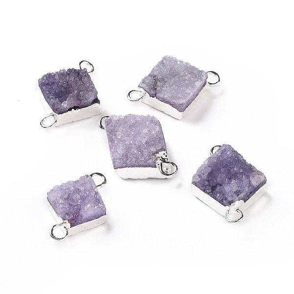 PandaHall Natural Druzy Quartz Links connectors, with Brass Findings, Square, Silver, Plum, 16~18x13~14x6~8mm, Hole: 2mm Quartz Square..., Purple
PandaHall Natural Druzy Quartz Links connectors, with Brass Findings, Square, Silver, Plum, 16~18x13~14x6~8mm, Hole: 2mm Quartz Square..., Purple