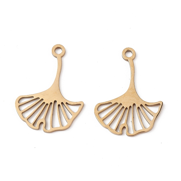 PandaHall 304 Stainless Steel Pendants, Ginkgo Leaf Charm, Real 18K Gold Plated, 25x18x1mm, Hole: 1.8mm 304 Stainless Steel Leaf
PandaHall 304 Stainless Steel Pendants, Ginkgo Leaf Charm, Real 18K Gold Plated, 25x18x1mm, Hole: 1.8mm 304 Stainless Steel Leaf