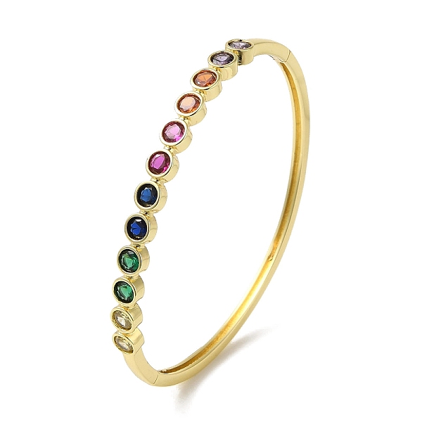 PandaHall Brass Pave Cubic Zirconia Bangles for Women, Real 18K Gold Plated, Colorful, Inner Diameter: 2-1/4 inch(5.7cm) Cubic Zirconia
PandaHall Brass Pave Cubic Zirconia Bangles for Women, Real 18K Gold Plated, Colorful, Inner Diameter: 2-1/4 inch(5.7cm) Cubic Zirconia