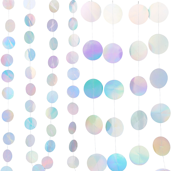 PandaHall AHADEMAKER 4 Strands 2 Style Iridescent Circle Dots Glitter Paper Garland, Party Decorative Paper, Circle Dots Hanging String, for...
PandaHall AHADEMAKER 4 Strands 2 Style Iridescent Circle Dots Glitter Paper Garland, Party Decorative Paper, Circle Dots Hanging String, for...