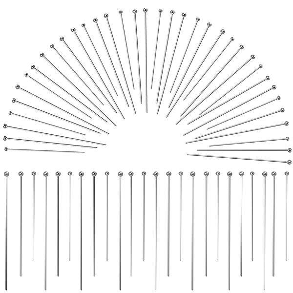 PandaHall SUNNYCLUE 300Pcs 3 Styles 304 Stainless Steel Ball Head Pins, Stainless Steel Color, 30~50x0.7mm(21 Gauge), Head: 2mm...
PandaHall SUNNYCLUE 300Pcs 3 Styles 304 Stainless Steel Ball Head Pins, Stainless Steel Color, 30~50x0.7mm(21 Gauge), Head: 2mm...