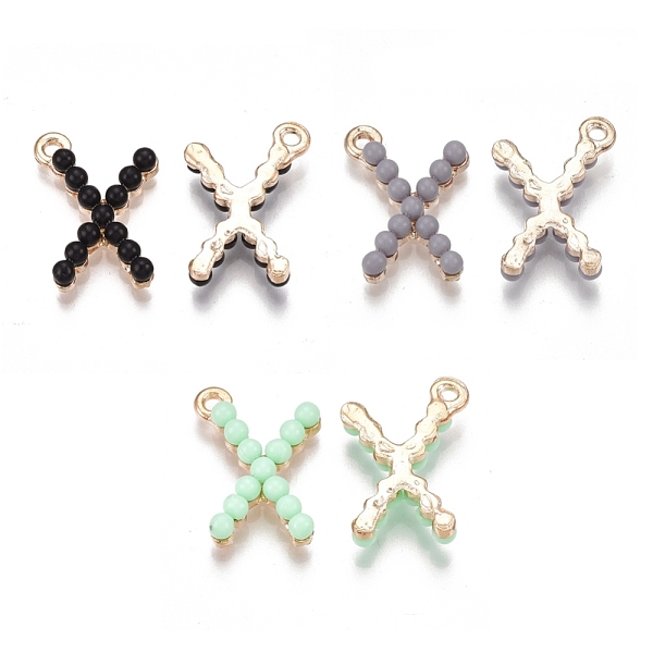 PandaHall Acrylic Pendants, with Alloy Findings, Letter, Light Gold, Mixed Color, Letter.X, 18x13x3.5mm, Hole: 1.4mm Alloy+Acrylic Letter X..., Multicolor
PandaHall Acrylic Pendants, with Alloy Findings, Letter, Light Gold, Mixed Color, Letter.X, 18x13x3.5mm, Hole: 1.4mm Alloy+Acrylic Letter X..., Multicolor