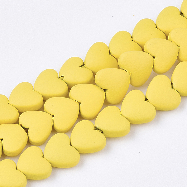PandaHall Spray Painted Non-magnetic Synthetic Hematite Beads Strands, Heart, Yellow, 5x6x3mm, Hole: 0.5mm, about 75pcs/strand, 15.7 inch...
PandaHall Spray Painted Non-magnetic Synthetic Hematite Beads Strands, Heart, Yellow, 5x6x3mm, Hole: 0.5mm, about 75pcs/strand, 15.7 inch...