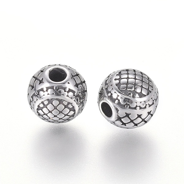 PandaHall 304 Stainless Steel Beads, Round, Antique Silver, 8mm, Hole: 2mm 304 Stainless Steel Round
PandaHall 304 Stainless Steel Beads, Round, Antique Silver, 8mm, Hole: 2mm 304 Stainless Steel Round