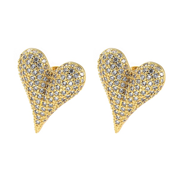 PandaHall Heart Shape Brass Micro Pave Clear Cubic Zirconia Stud Earrings, Long-Lasting Plated, Cadmium Free & Lead Free, Real 18K Gold...
PandaHall Heart Shape Brass Micro Pave Clear Cubic Zirconia Stud Earrings, Long-Lasting Plated, Cadmium Free & Lead Free, Real 18K Gold...