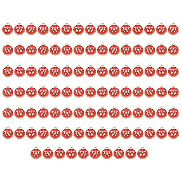 PandaHall Golden Plated Enamel Alloy Charms, Enamelled Sequins, Flat Round, Red, Letter.W, 14x12x2mm, Hole: 1.5mm, 100pcs/Box Alloy+Enamel...
PandaHall Golden Plated Enamel Alloy Charms, Enamelled Sequins, Flat Round, Red, Letter.W, 14x12x2mm, Hole: 1.5mm, 100pcs/Box Alloy+Enamel...