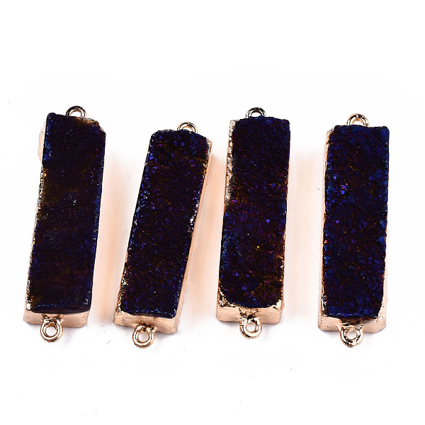 PandaHall Natural Druzy Agate Links Connectors, with Light Gold Brass Findings, AB Color Plated, Dyed, Cuboid, Indigo, 43~46x10~12x9~12mm..., Purple
PandaHall Natural Druzy Agate Links Connectors, with Light Gold Brass Findings, AB Color Plated, Dyed, Cuboid, Indigo, 43~46x10~12x9~12mm..., Purple