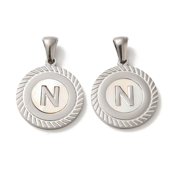 PandaHall 304 Stainless Steel Pendants, Flat Round Shell Charms with Letter, Stainless Steel Color, Letter N, 20.5x17.5x1.5mm, Hole...
PandaHall 304 Stainless Steel Pendants, Flat Round Shell Charms with Letter, Stainless Steel Color, Letter N, 20.5x17.5x1.5mm, Hole...