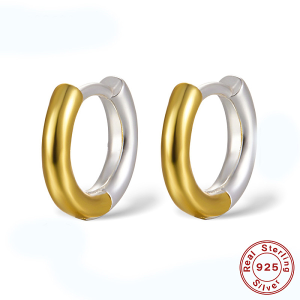 PandaHall Two Tone 925 Sterling Silver Huggie Hoop Earrings for Women, Mixed Color, 10x2mm Sterling Silver
PandaHall Two Tone 925 Sterling Silver Huggie Hoop Earrings for Women, Mixed Color, 10x2mm Sterling Silver