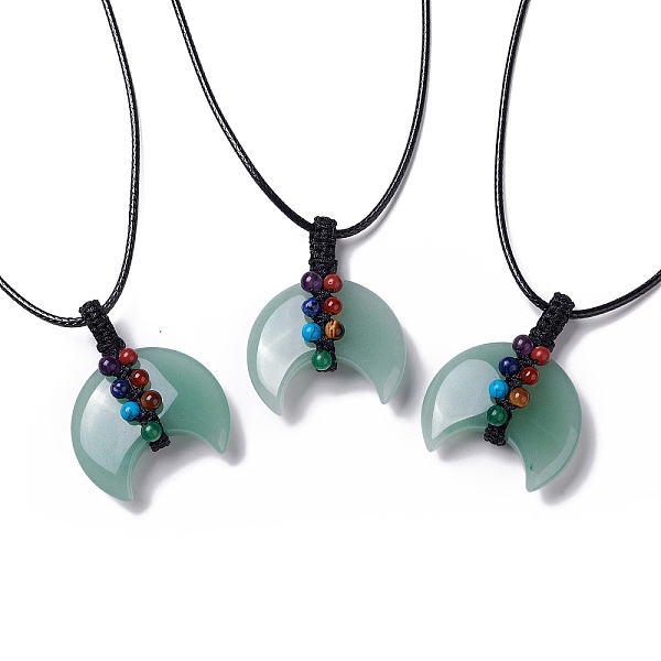 PandaHall Adjustable Natural Green Aventurine Double Horn Pendant Necklace with Wax Cord for Women, 29.69~31.10 inch(75.4~79cm) Green...
PandaHall Adjustable Natural Green Aventurine Double Horn Pendant Necklace with Wax Cord for Women, 29.69~31.10 inch(75.4~79cm) Green...