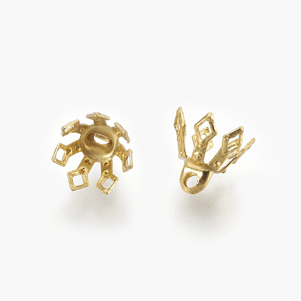 PandaHall Brass Bead Cap Bails, 7-Petal Flower, Golden, 8x8mm, Hole: 1.2mm Brass
PandaHall Brass Bead Cap Bails, 7-Petal Flower, Golden, 8x8mm, Hole: 1.2mm Brass