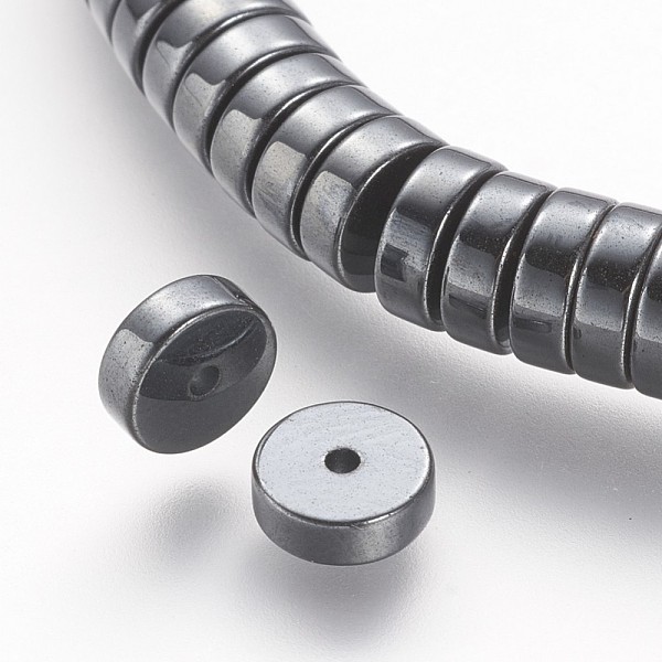 PandaHall Non-magnetic Synthetic Hematite Beads Strands, Grade A, Heishi Beads, Flat Round/Disc, Original Color, 6x2mm, Hole: 1mm, about...
PandaHall Non-magnetic Synthetic Hematite Beads Strands, Grade A, Heishi Beads, Flat Round/Disc, Original Color, 6x2mm, Hole: 1mm, about...
