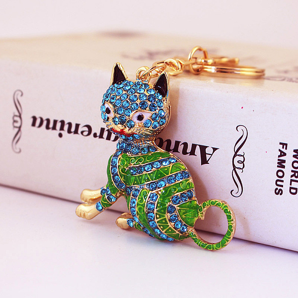 PandaHall Fashion Rhinestones Enamel Sitting Cat Pendant Keychain, with Alloy Findings, for Car Bag Pendant Keychain, Lime Green, 12cm Alloy...
PandaHall Fashion Rhinestones Enamel Sitting Cat Pendant Keychain, with Alloy Findings, for Car Bag Pendant Keychain, Lime Green, 12cm Alloy...