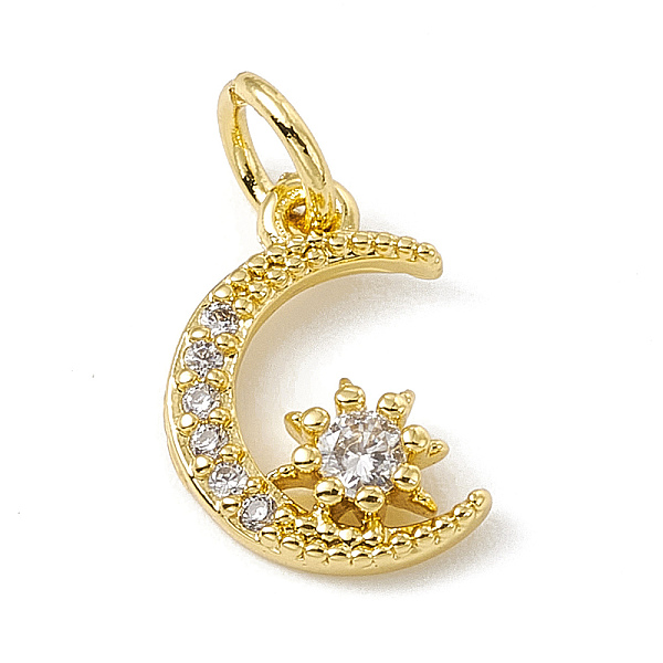 PandaHall Brass Micro Pave Cubic Zirconia Charms, with Jump Ring, Moon & Star Charm, Real 18K Gold Plated, 12x9x2.5mm, Hole: 3mm Brass+Cubic..., Clear
PandaHall Brass Micro Pave Cubic Zirconia Charms, with Jump Ring, Moon & Star Charm, Real 18K Gold Plated, 12x9x2.5mm, Hole: 3mm Brass+Cubic..., Clear