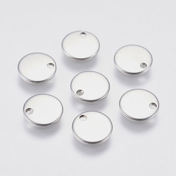 PandaHall 304 Stainless Steel Charms, Flat Round, Stamping Blank Tag, Stainless Steel Color, 8x0.80mm, Hole:1mm 304 Stainless Steel Flat...
PandaHall 304 Stainless Steel Charms, Flat Round, Stamping Blank Tag, Stainless Steel Color, 8x0.80mm, Hole:1mm 304 Stainless Steel Flat...